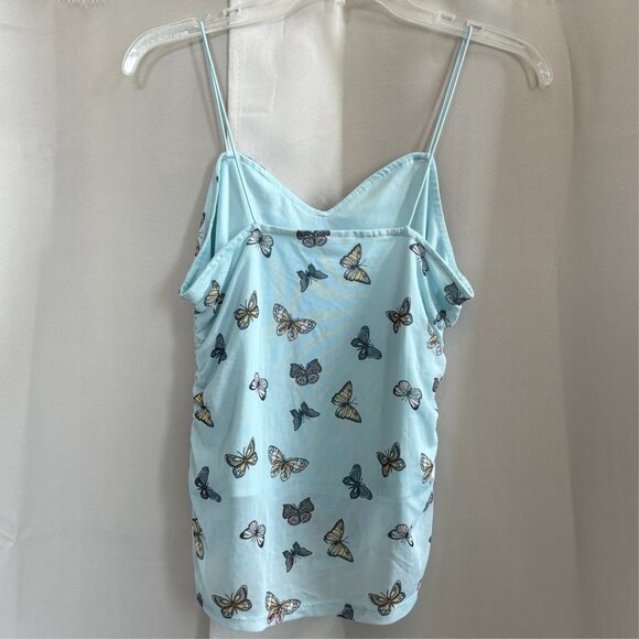 No Boundaries Top Medium 7-9 Butterfly Fairy Rusched Y2K Whimsical Boho 18524 - Picture 2 of 8